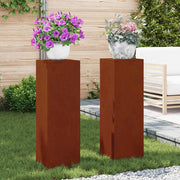 Stalak za biljke 2 pcs Rđa 24 x 24 x 75 cm
