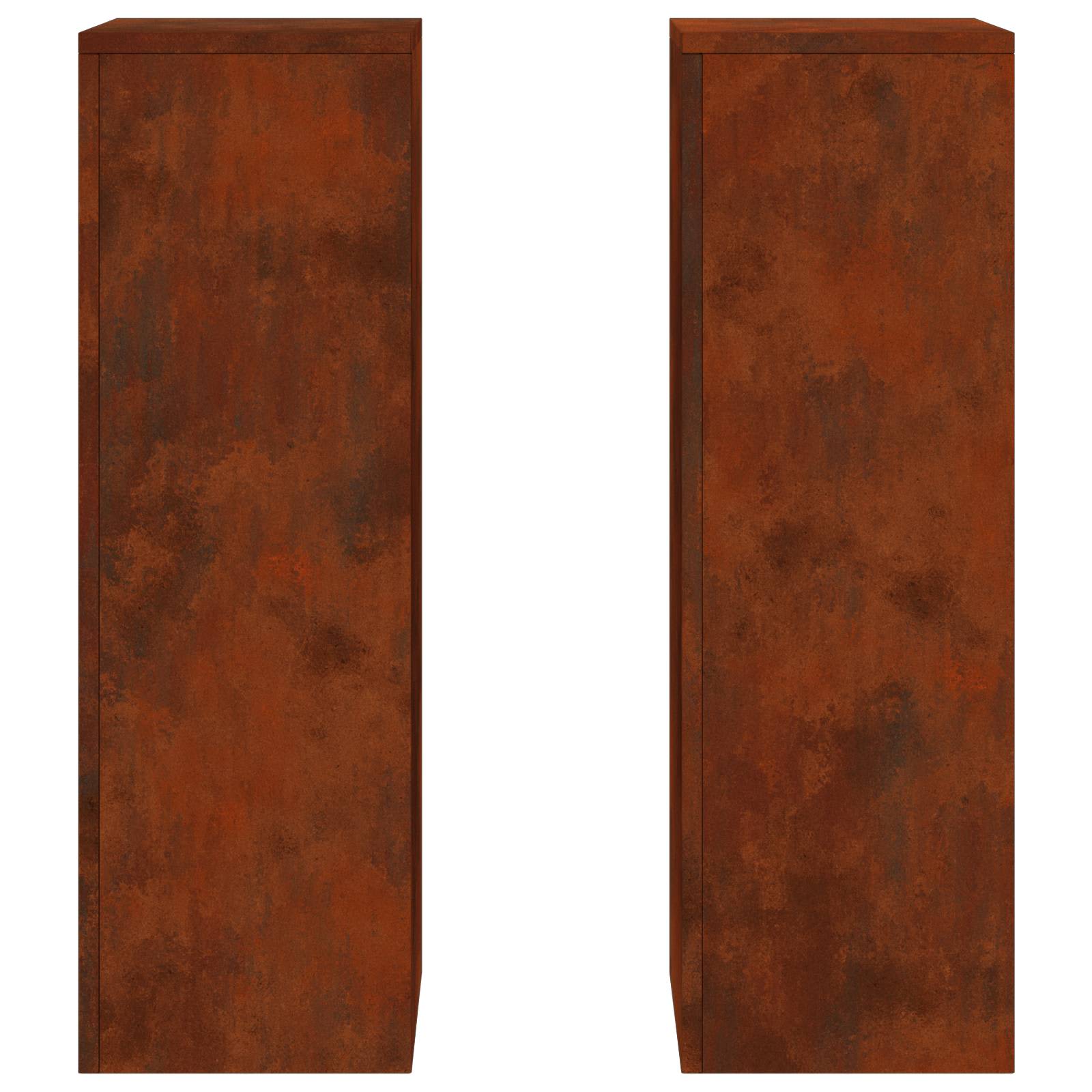 Stalak za biljke 2 pcs Rđa 24 x 24 x 75 cm