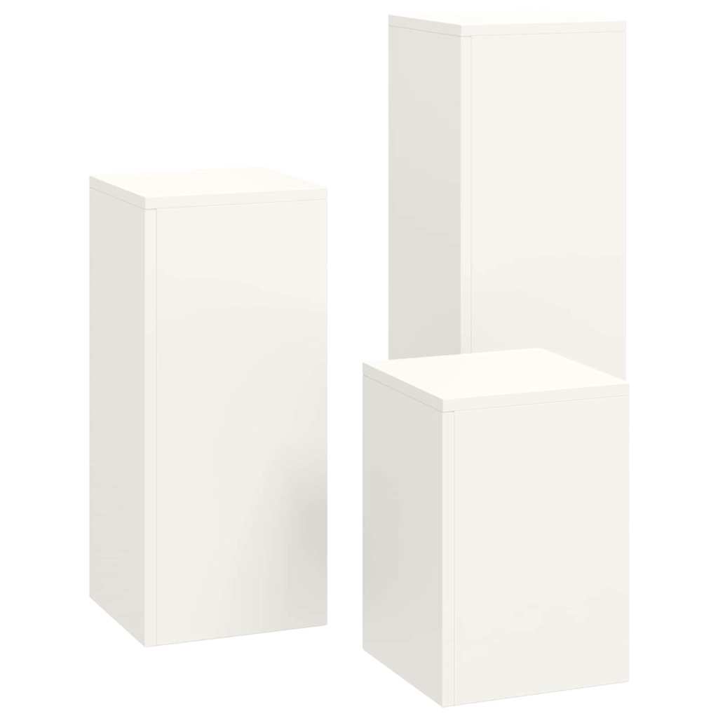 Stalak za biljke 3 pcs Bijelo Čelik