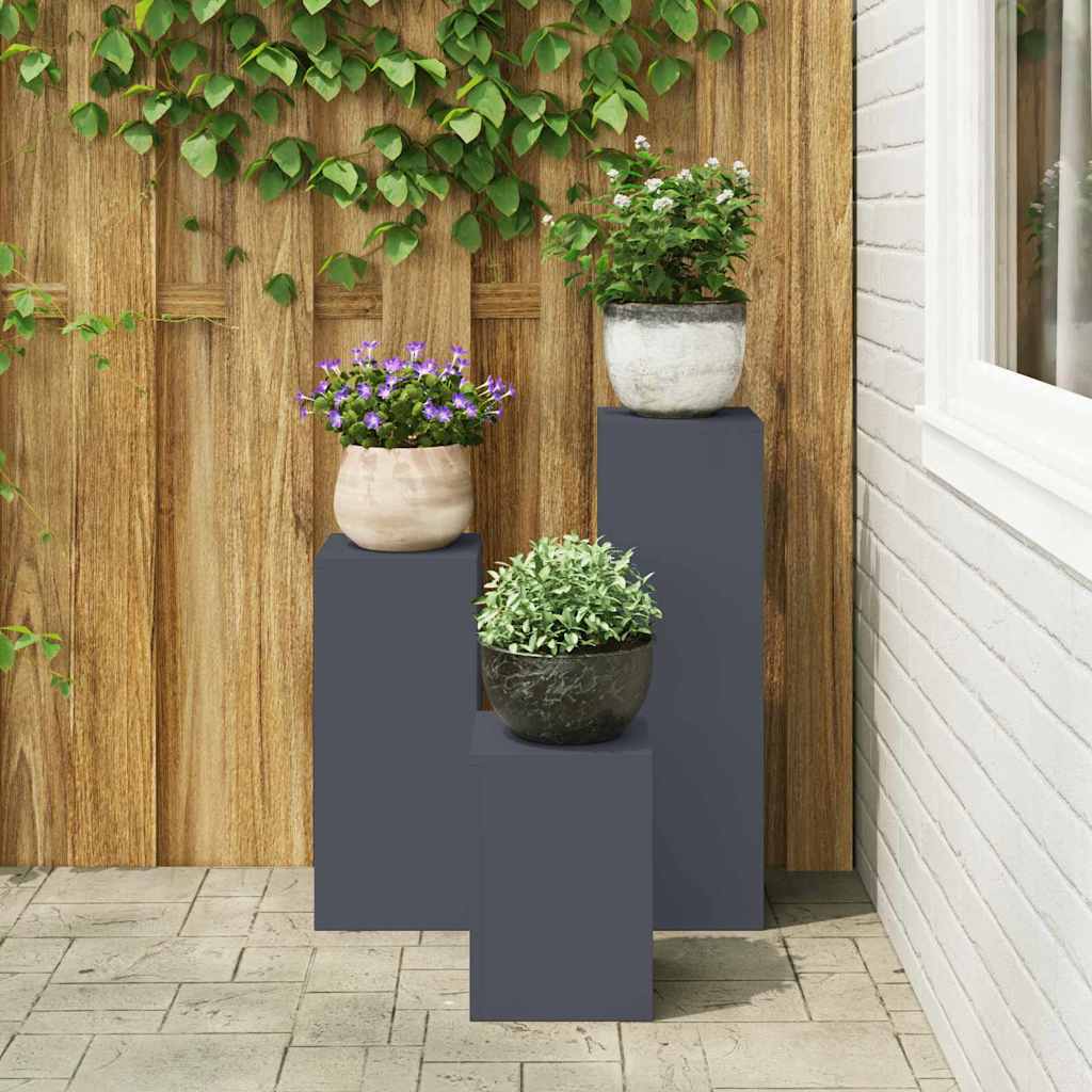 Stalak za biljke 3 pcs Antracit Čelik