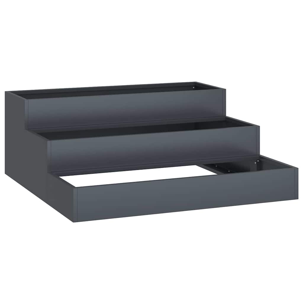 Vrtna saksija Antracit 90 x 90 x 35 cm Čelična vrata