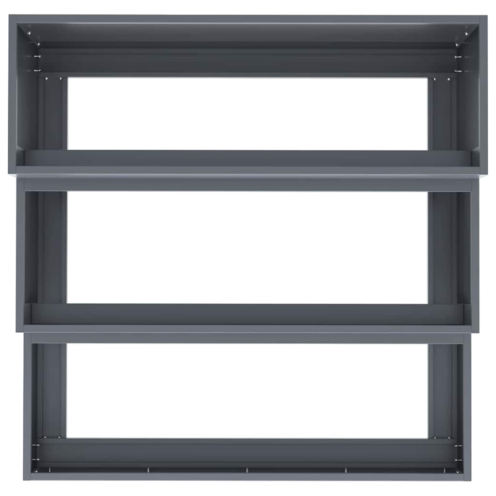 Vrtna saksija Antracit 90 x 90 x 35 cm Čelična vrata