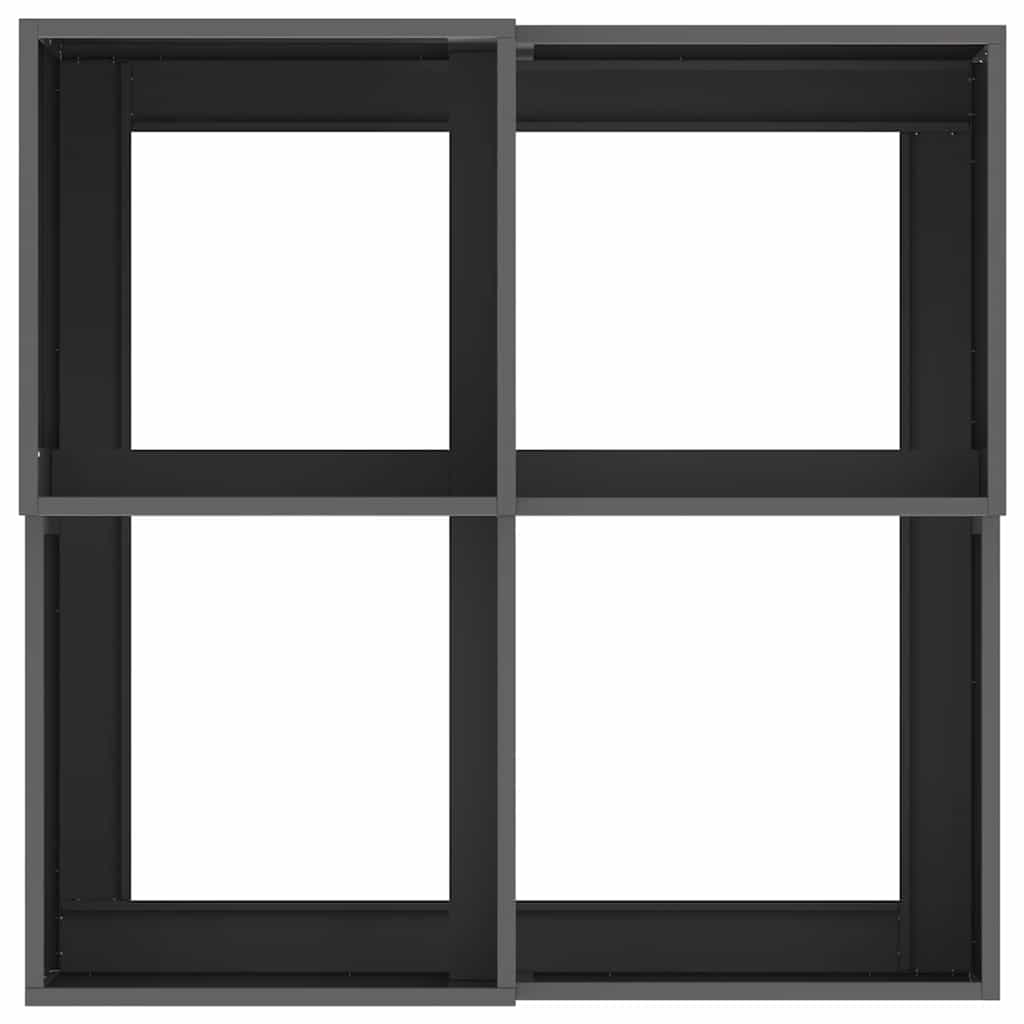 Vrtna saksija Crna 100 x 100 x 48 cm Čelik