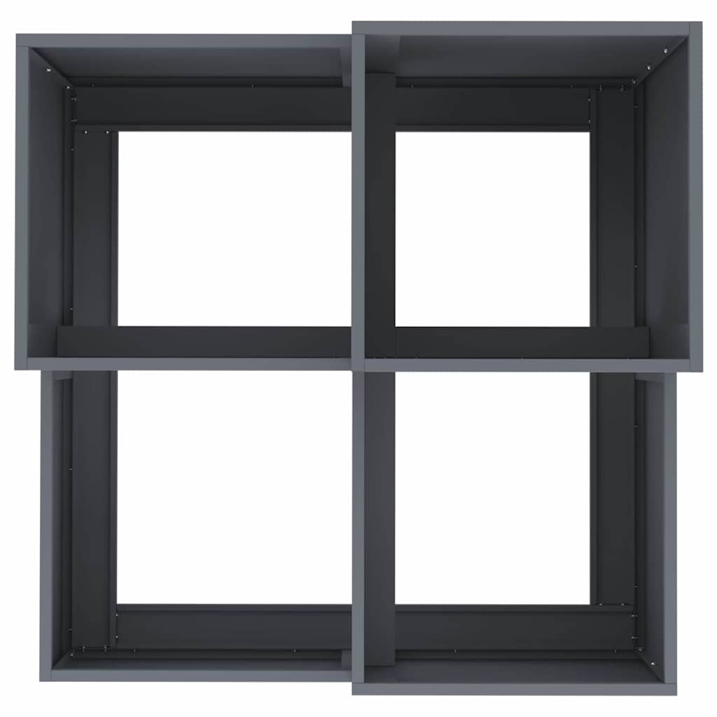Vrtna saksija Antracit 100 x 100 x 60 cm Čelik