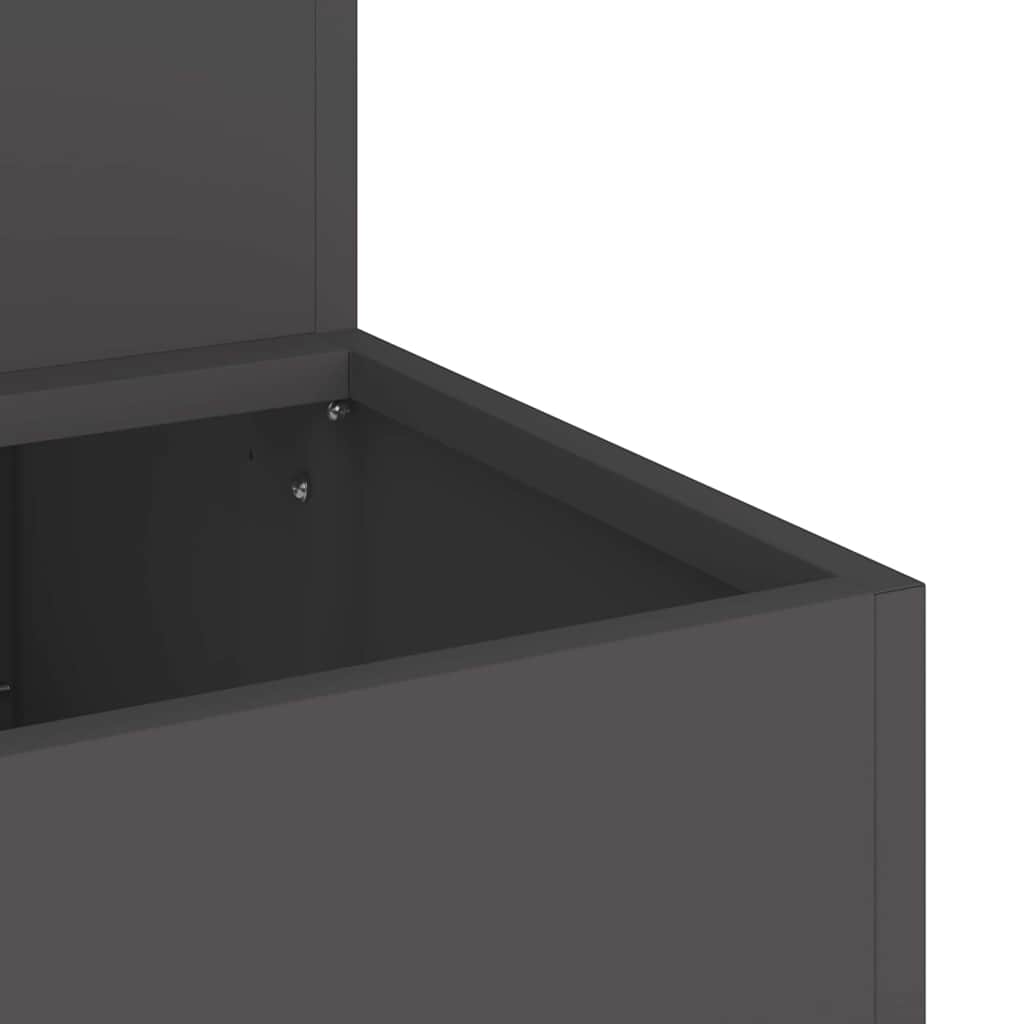 Vrtna saksija Crna 100 x 60 x 45 cm Čelična vrata