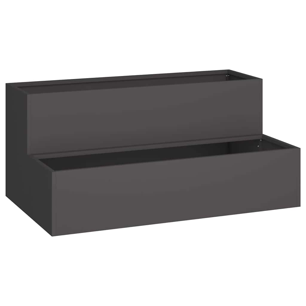 Vrtna saksija Crna 100 x 60 x 45 cm Čelična vrata