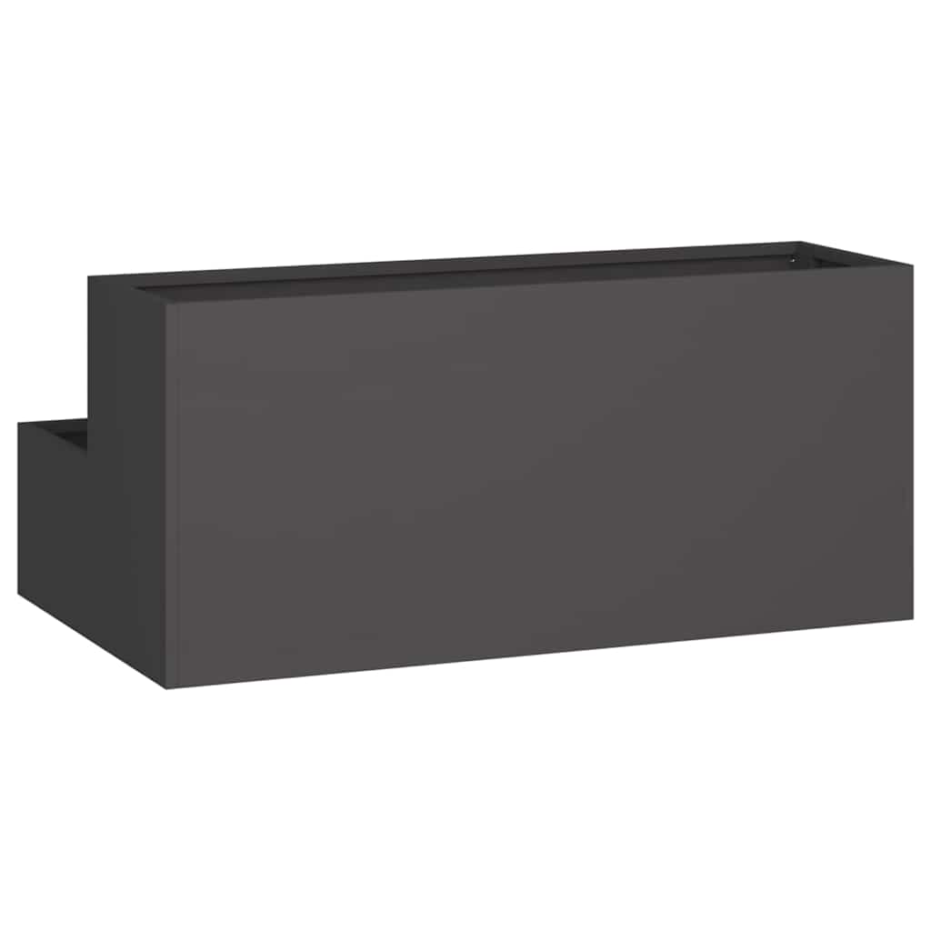 Vrtna saksija Crna 100 x 60 x 45 cm Čelična vrata