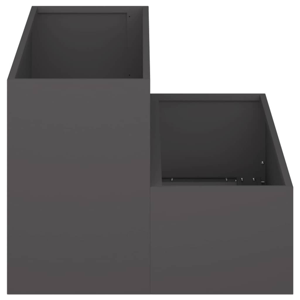 Vrtna saksija Crna 100 x 60 x 45 cm Čelična vrata