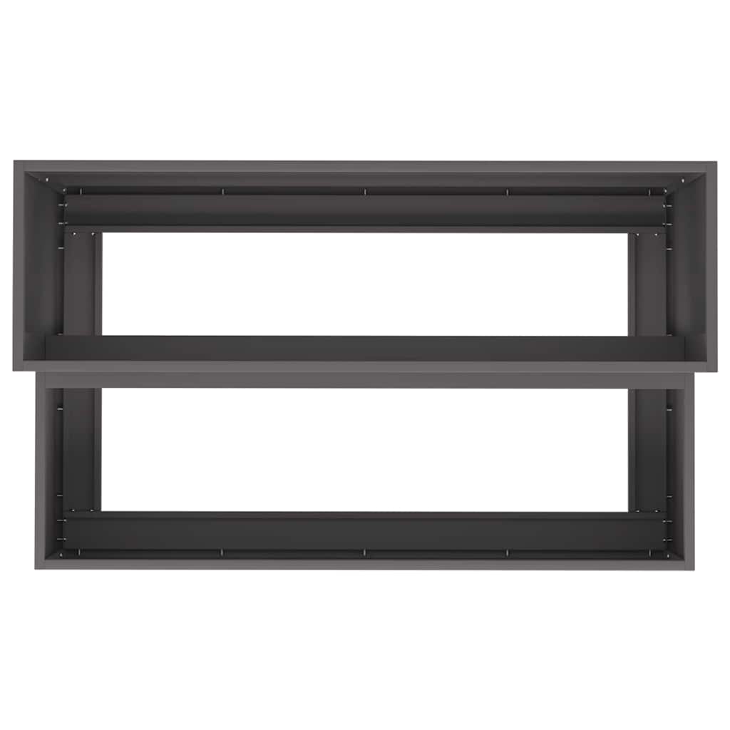 Vrtna saksija Crna 100 x 60 x 45 cm Čelična vrata