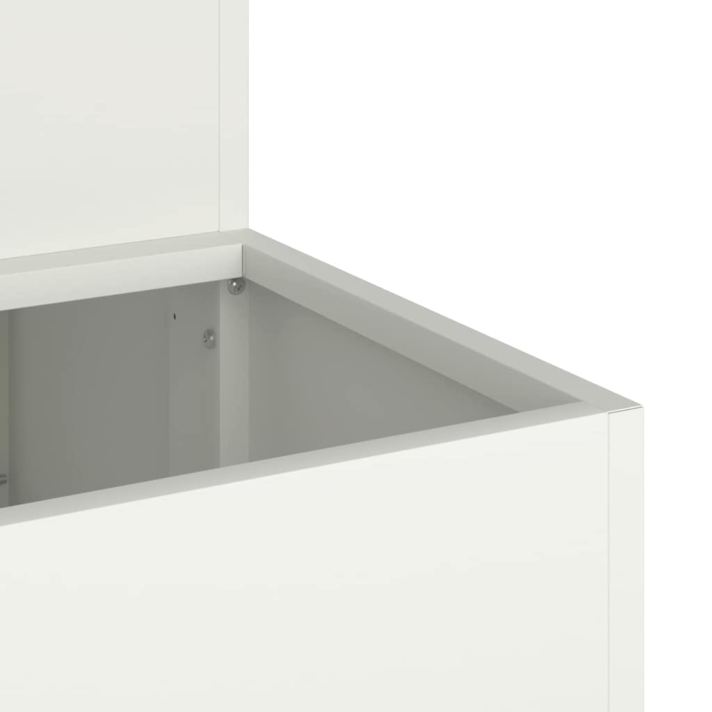Vrtna saksija Bijelo 100 x 60 x 45 cm Čelična vrata