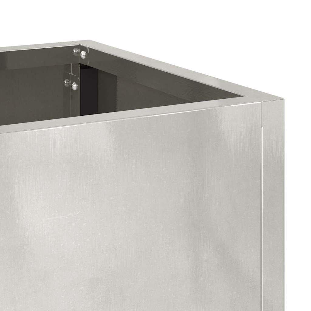 Povišeni Vrtni Planter Srebrno 100 x 26 x 82 cm