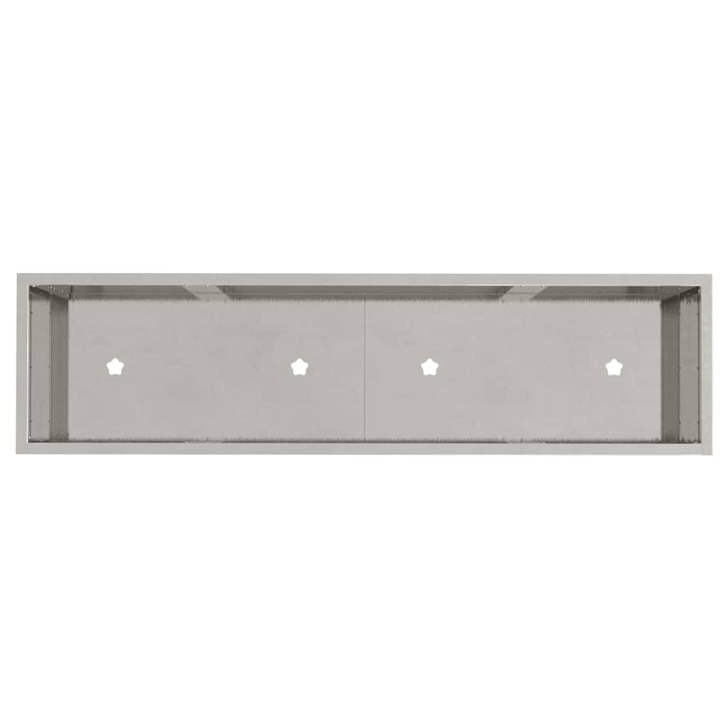 Povišeni Vrtni Planter Srebrno 100 x 26 x 82 cm