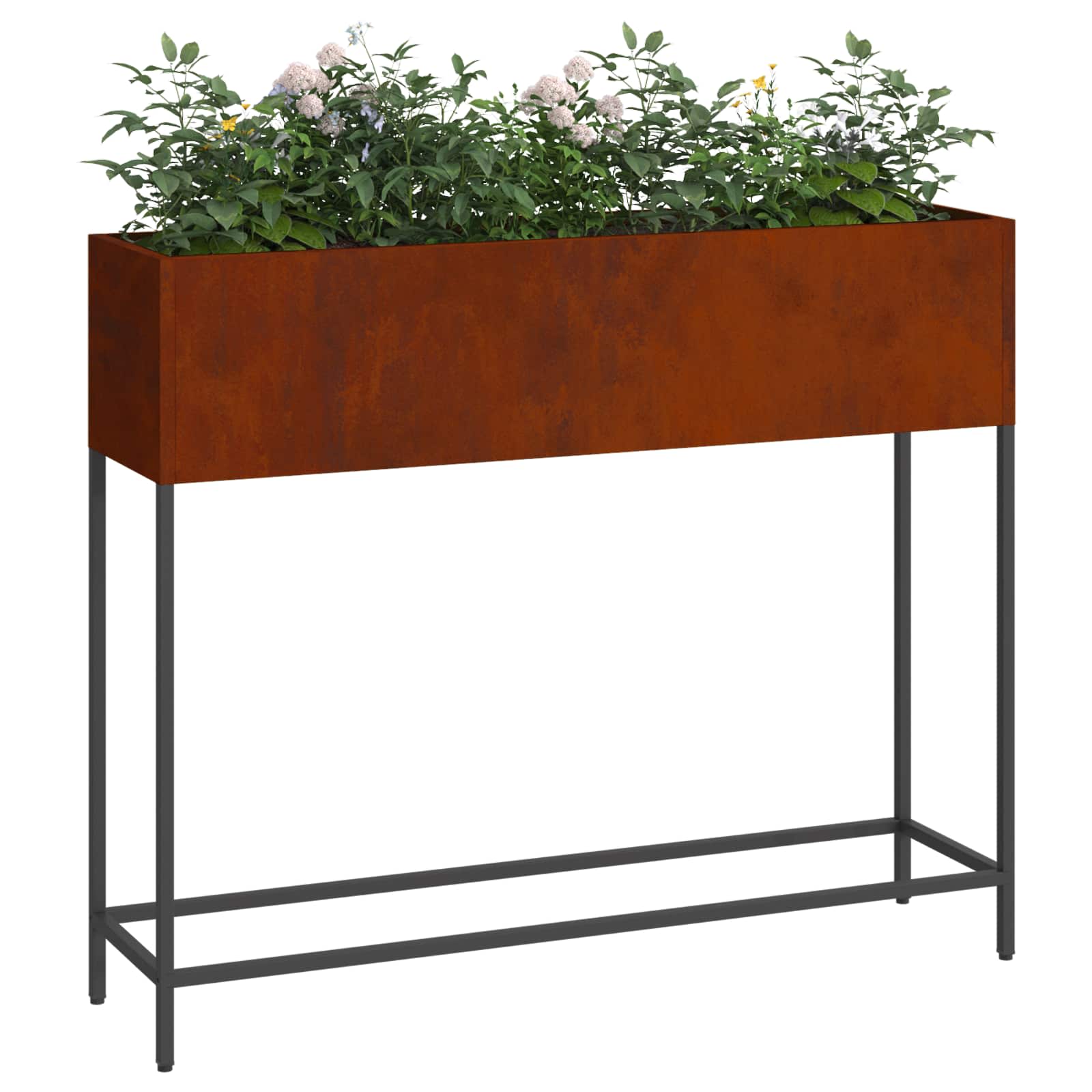 Povišeni Vrtni Planter Rđa 100 x 26 x 82 cm
