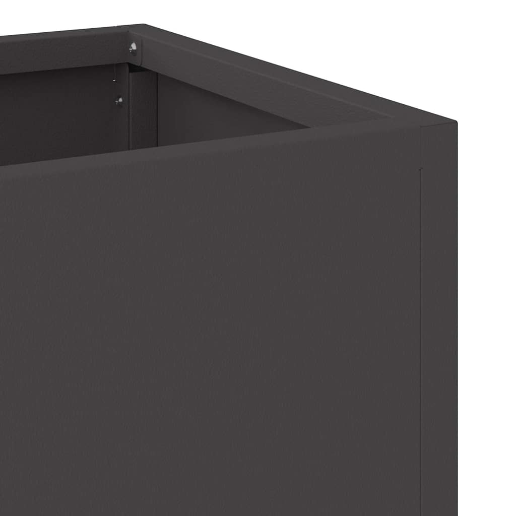 Povišeni Vrtni Planter Crna 60 x 26 x 45 cm Čelik
