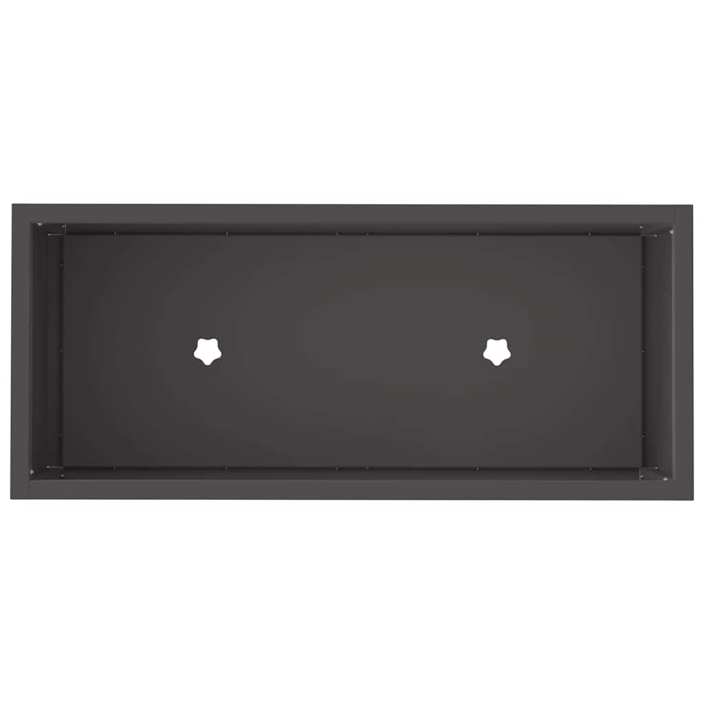 Povišeni Vrtni Planter Crna 60 x 26 x 45 cm Čelik