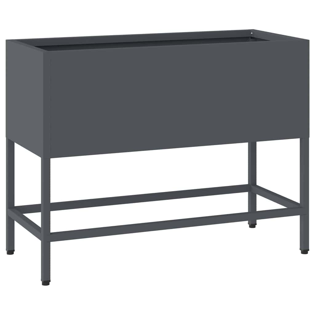 Povišeni Vrtni Planter Antracit 60 x 26 x 45 cm Čelik