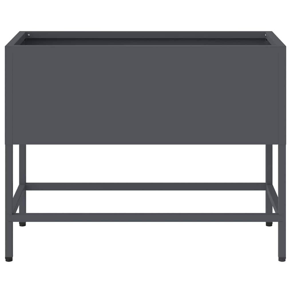 Povišeni Vrtni Planter Antracit 60 x 26 x 45 cm Čelik