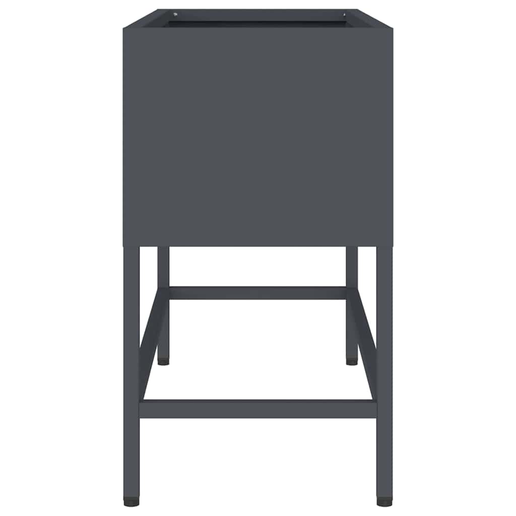 Povišeni Vrtni Planter Antracit 60 x 26 x 45 cm Čelik