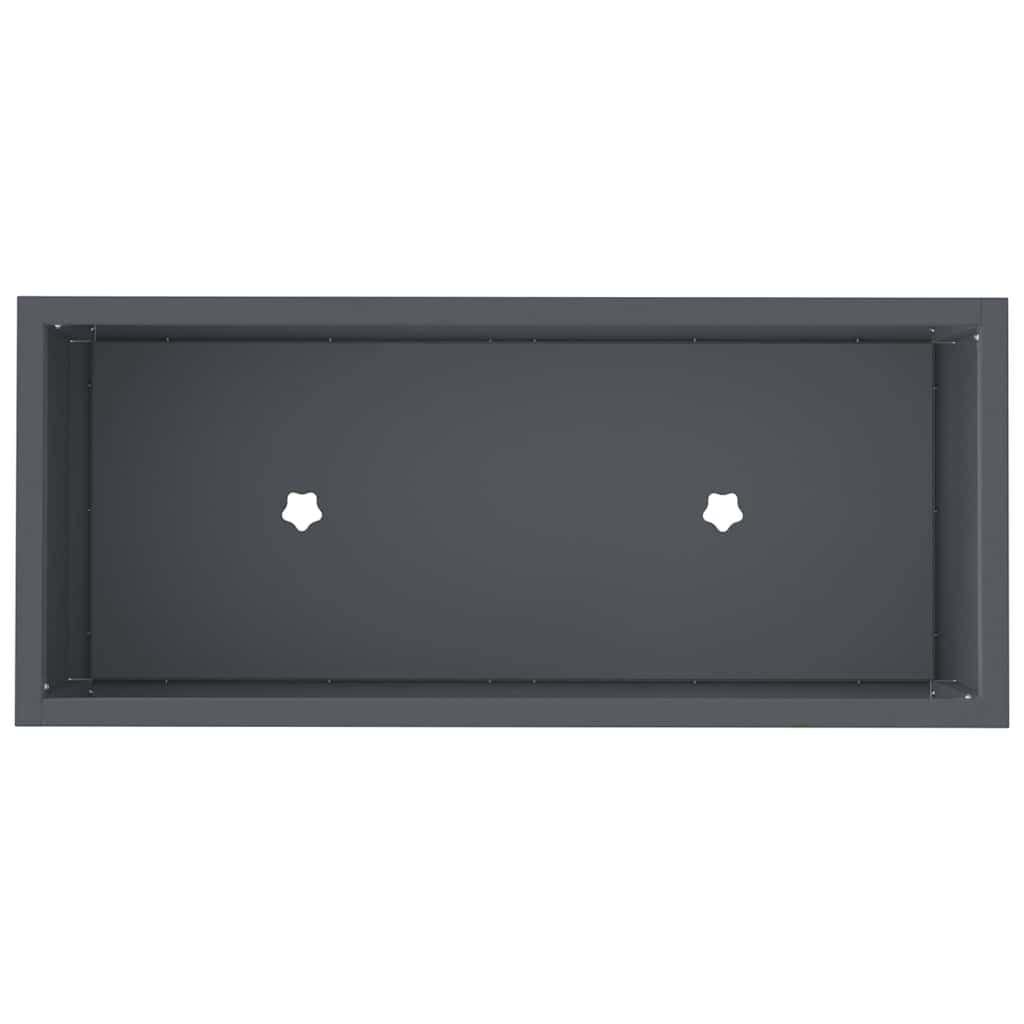 Povišeni Vrtni Planter Antracit 60 x 26 x 45 cm Čelik