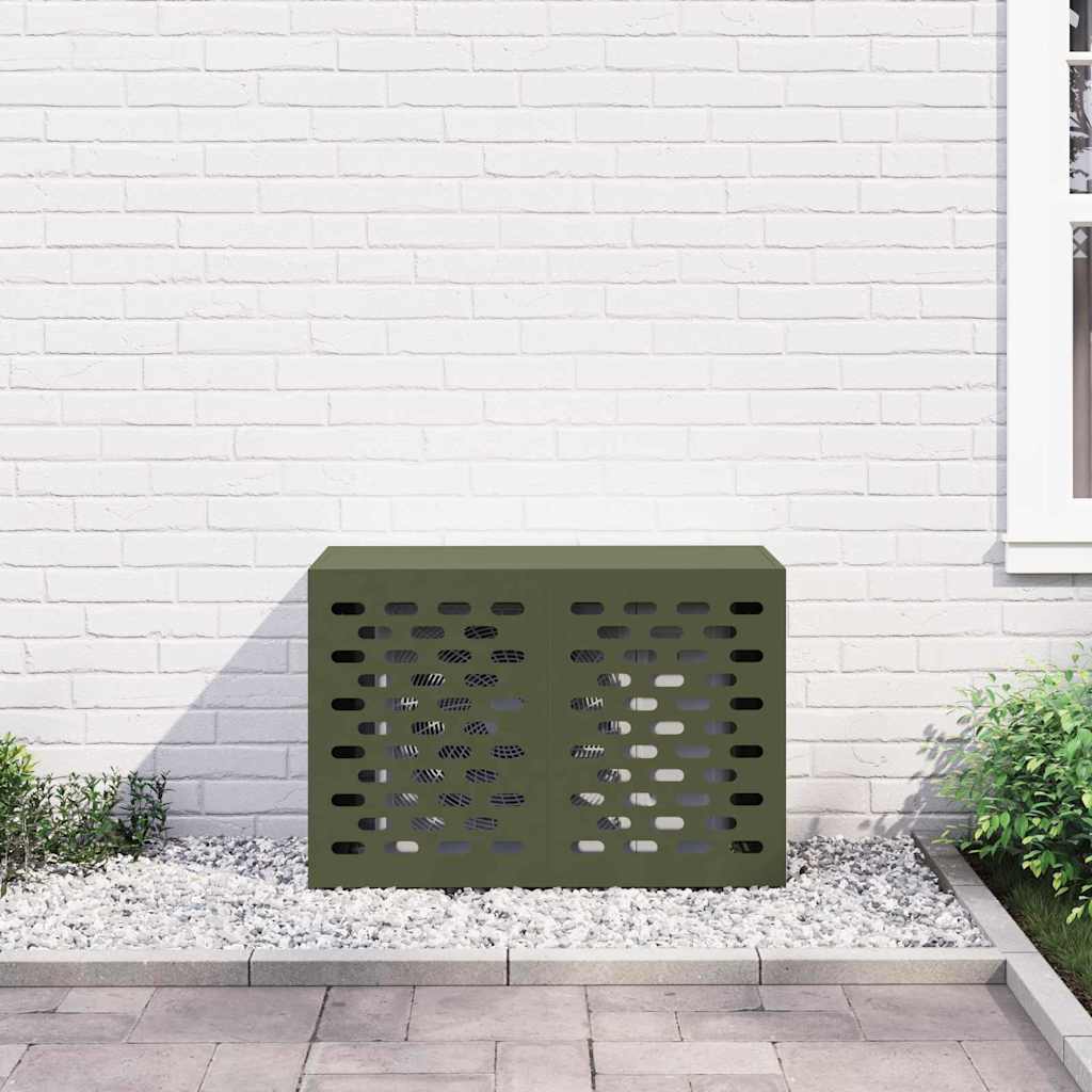 Pokrov za klima uređaj Maslinovo zelena 90 x 40 x 60 cm Čelik