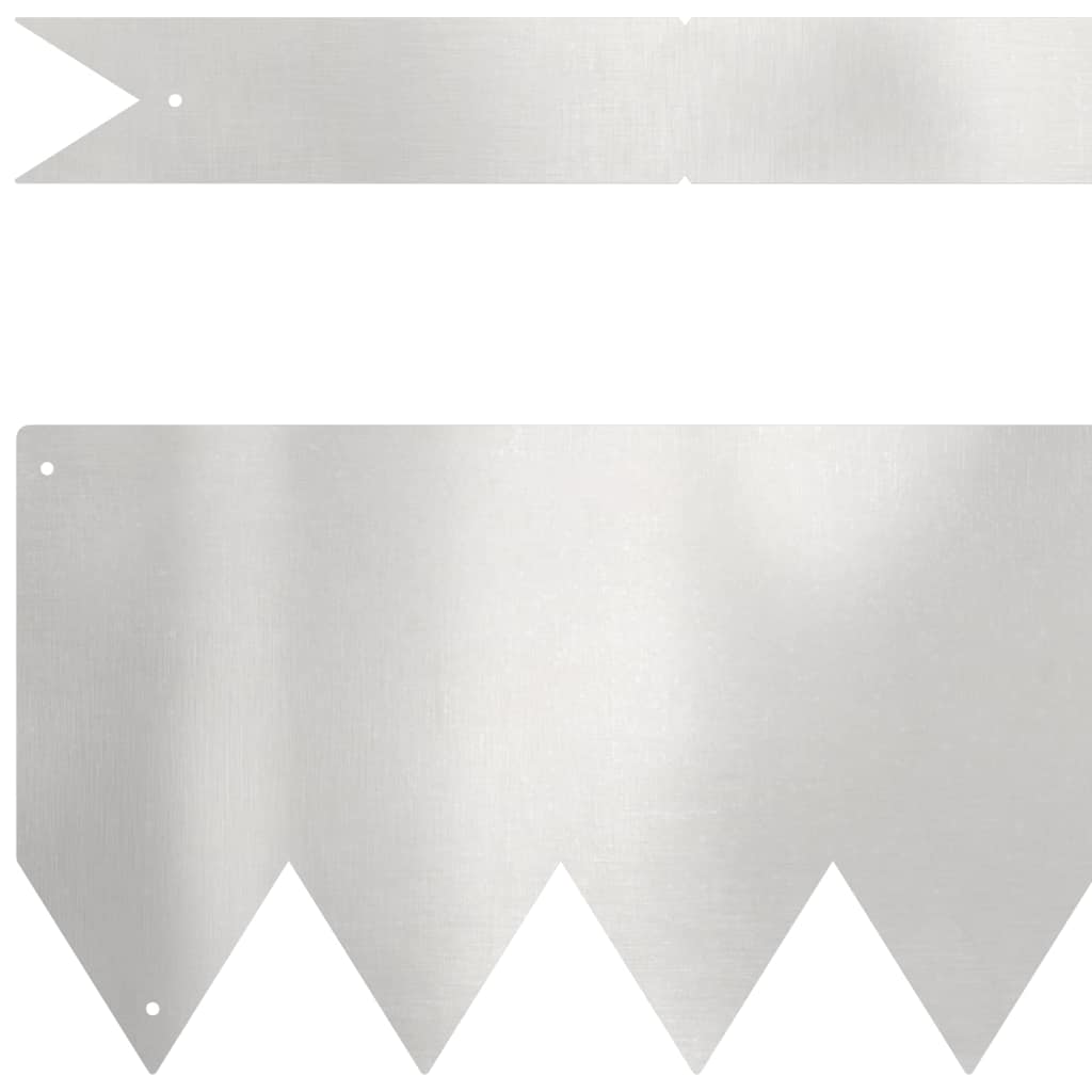 Ograda oko Travnjaka 10 pcs Srebrno 100 x 0,05 x 15 cm