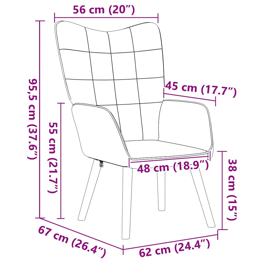 fotelja Tamno siva 62 x 67 x 95,5 cm Sherpa Tkanina