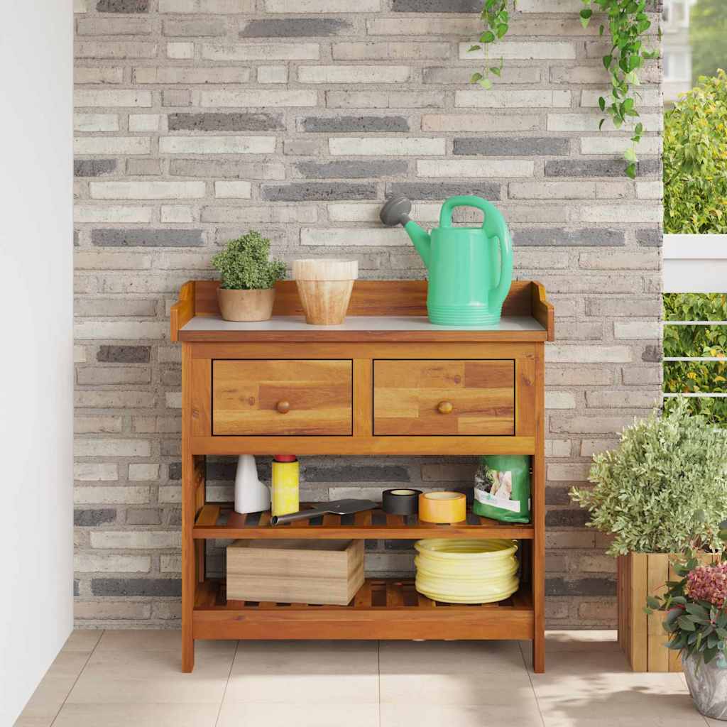 Vrtni ormar Prirodna 78 x 36,5 x 78cm Čvrsto drvo akacije