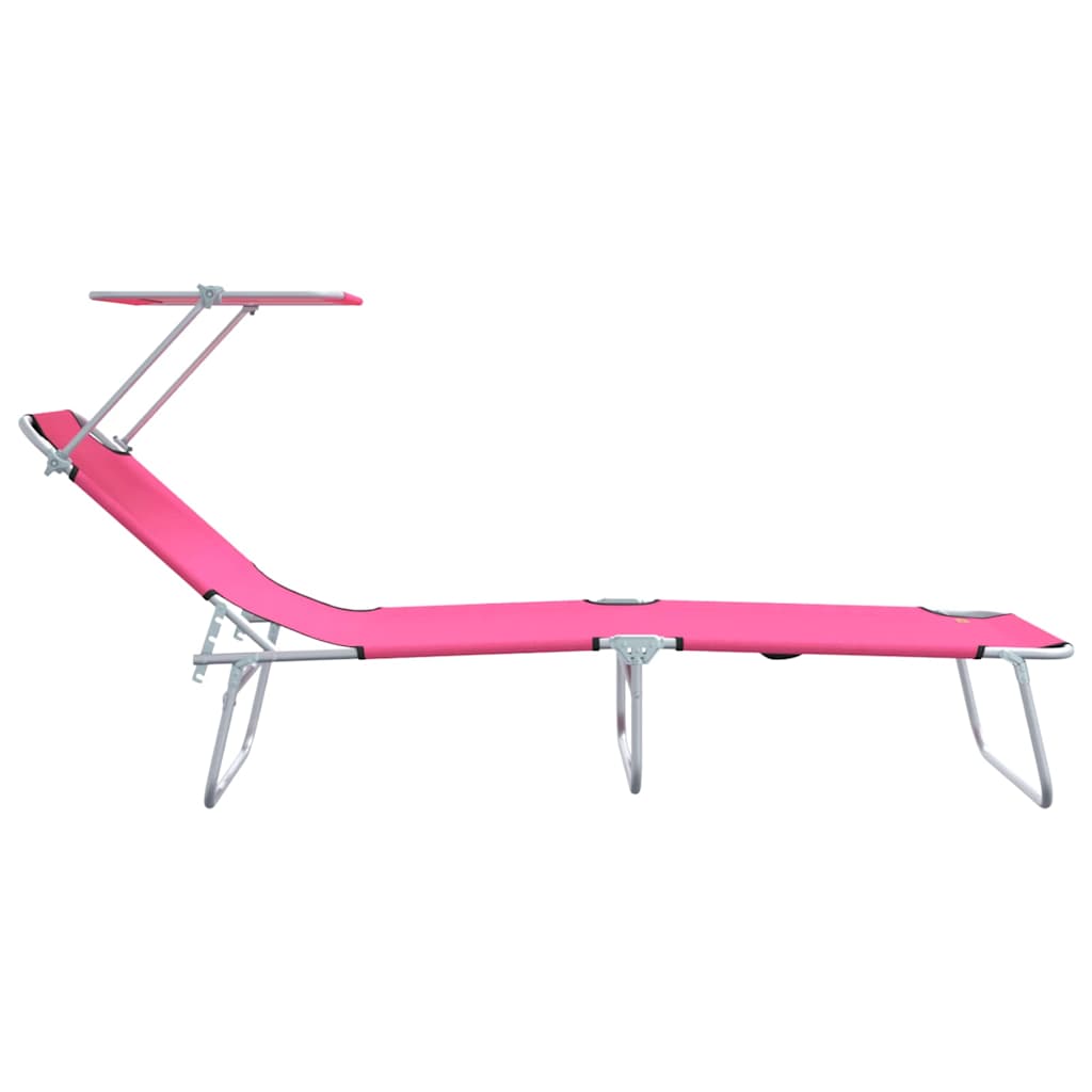 Ležaljka 2 pcs Ružičasta 58 x 188 x 77cm Poliester