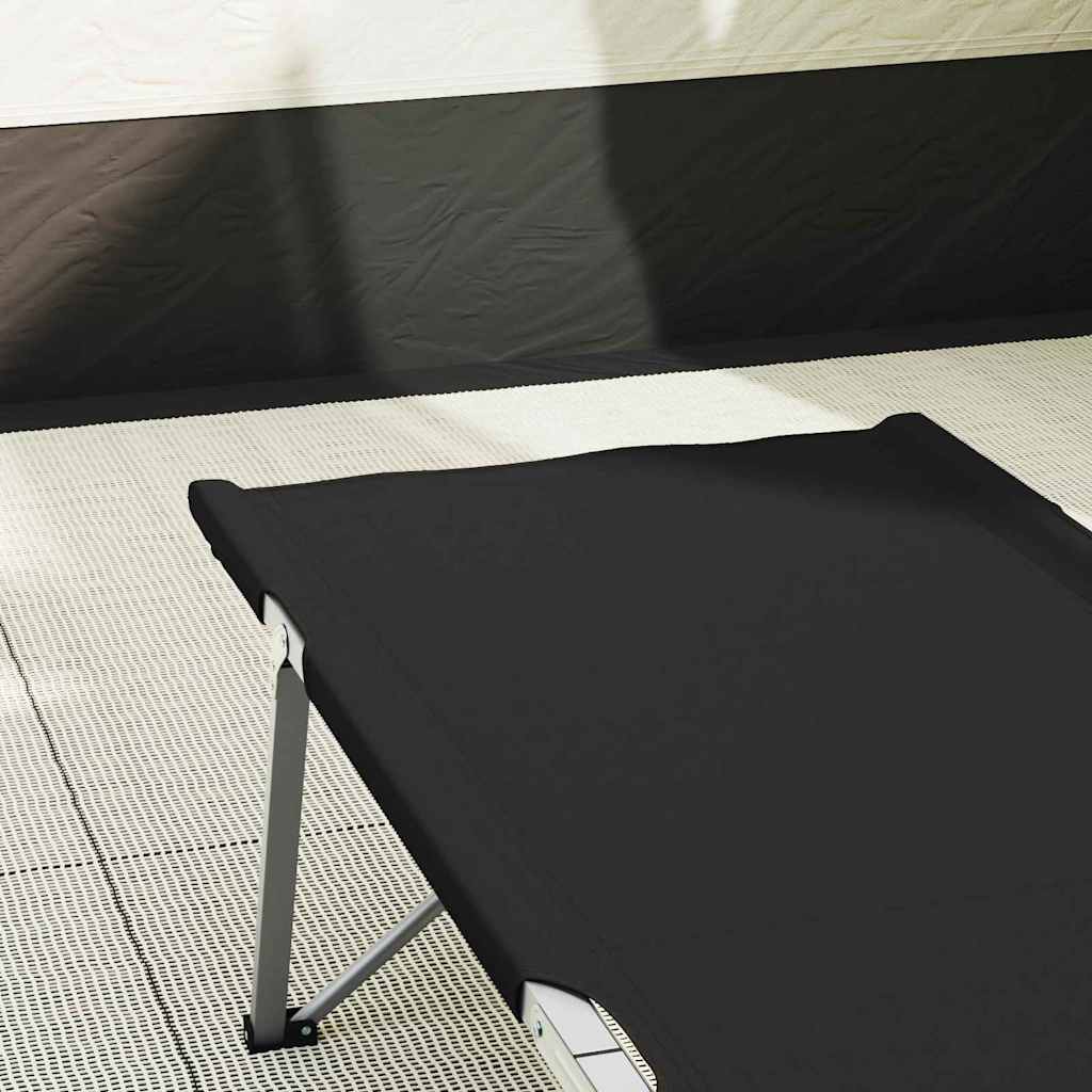 Sklopivi kamperski krevet Crna 194 x 62,5 x 42,5 cm