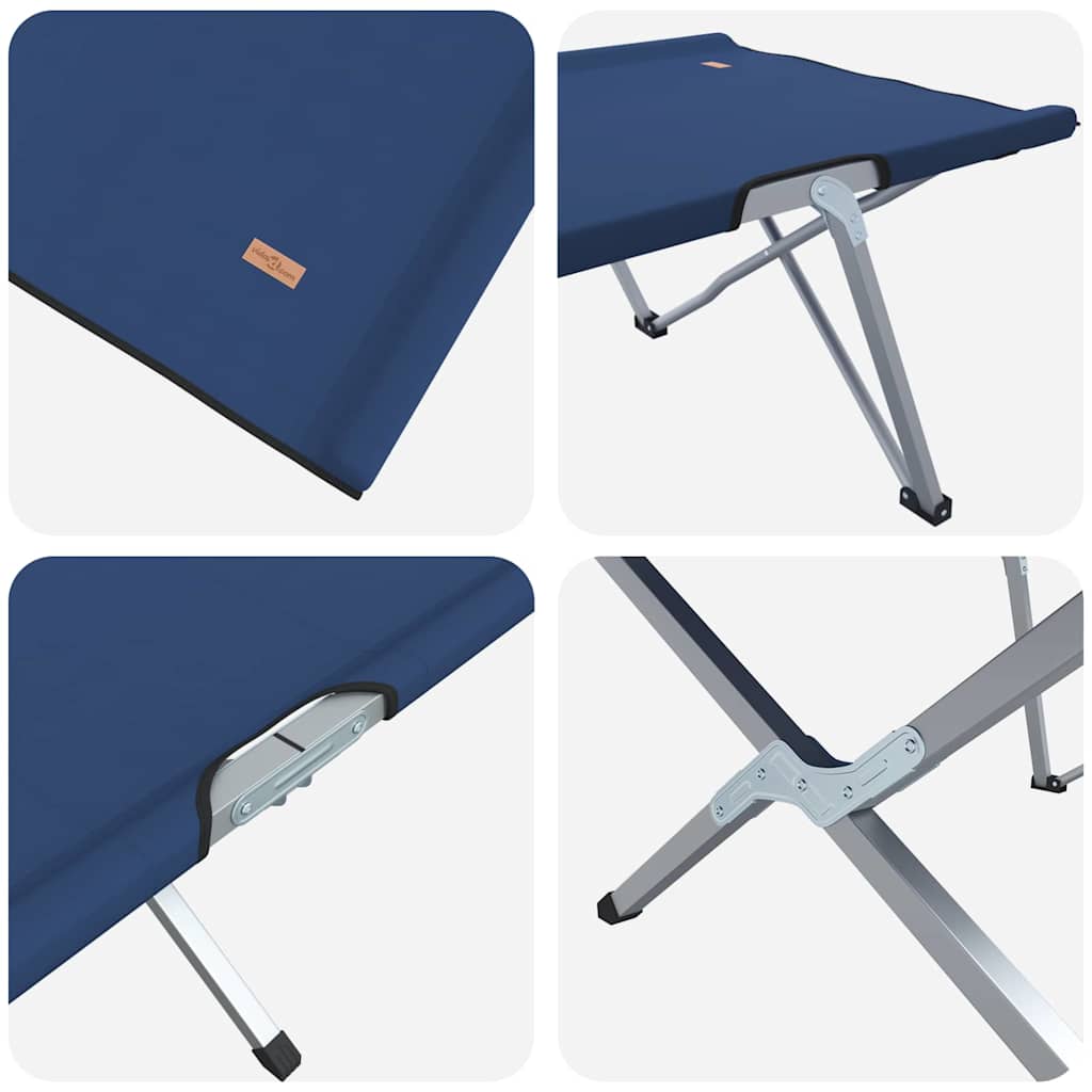 Sklopivi kamperski krevet 2 pcs Plava 194 x 62,5 x 42,5 cm