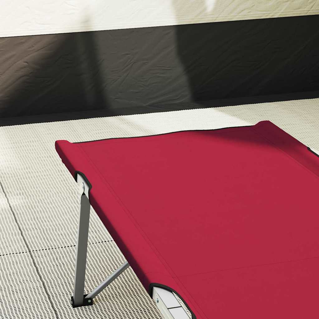 Sklopivi kamperski krevet 2 pcs Crvena 194 x 62,5 x 42,5 cm