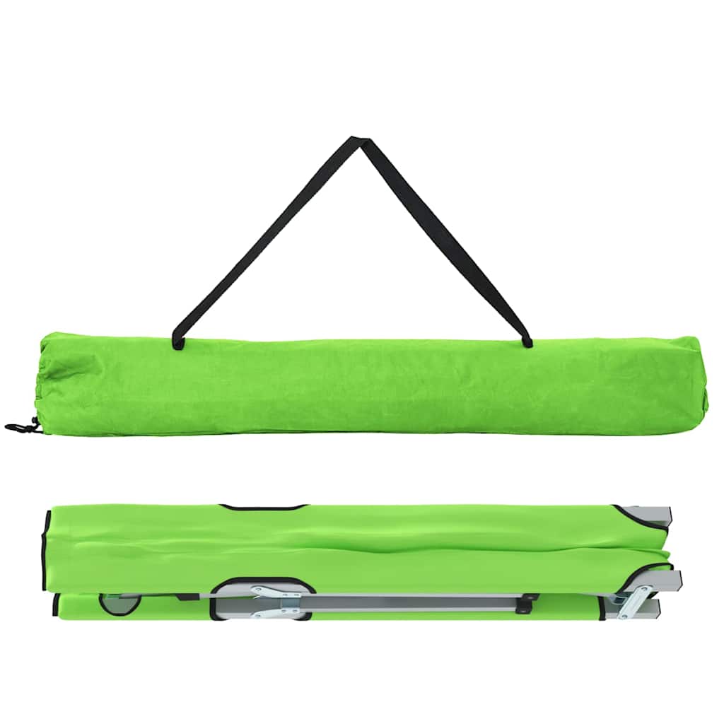 Sklopivi kamperski krevet 2 pcs Zelena 194 x 62,5 x 42,5 cm