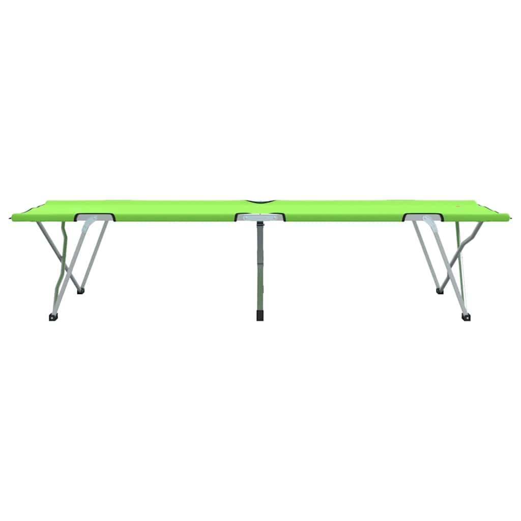 Sklopivi kamperski krevet 2 pcs Zelena 194 x 62,5 x 42,5 cm