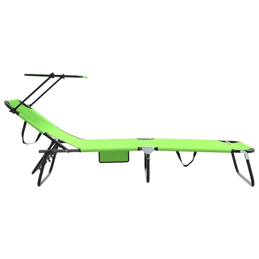Sklopiva ležaljka za sunčanje Zelena 190 x 57 x 81 cm oxford