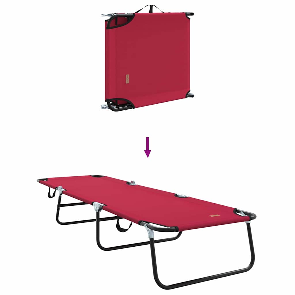 Sklopiva ležaljka za sunčanje 2 pcs Crvena 188 x 57 x 86,5 cm