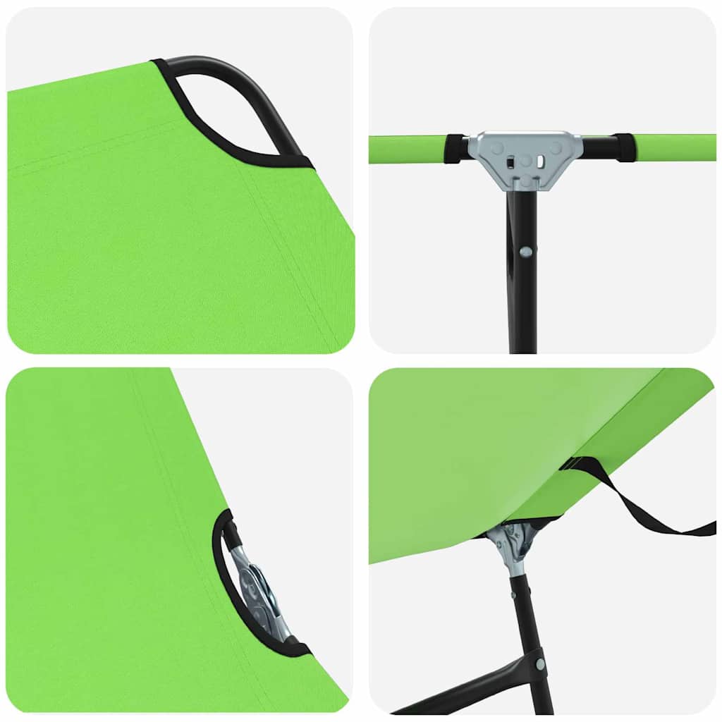 Sklopiva ležaljka za sunčanje 2 pcs Zelena 188 x 57 x 86,5 cm