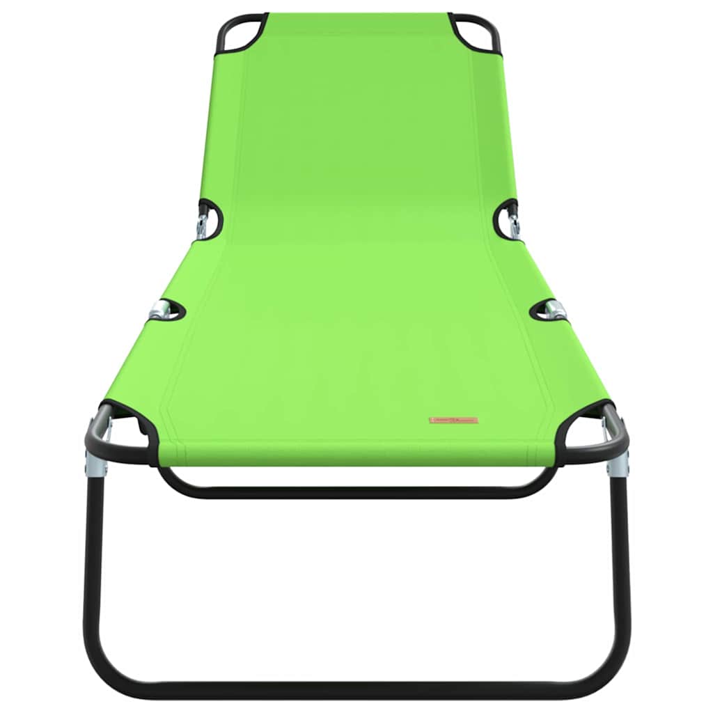 Sklopiva ležaljka za sunčanje 2 pcs Zelena 188 x 57 x 86,5 cm