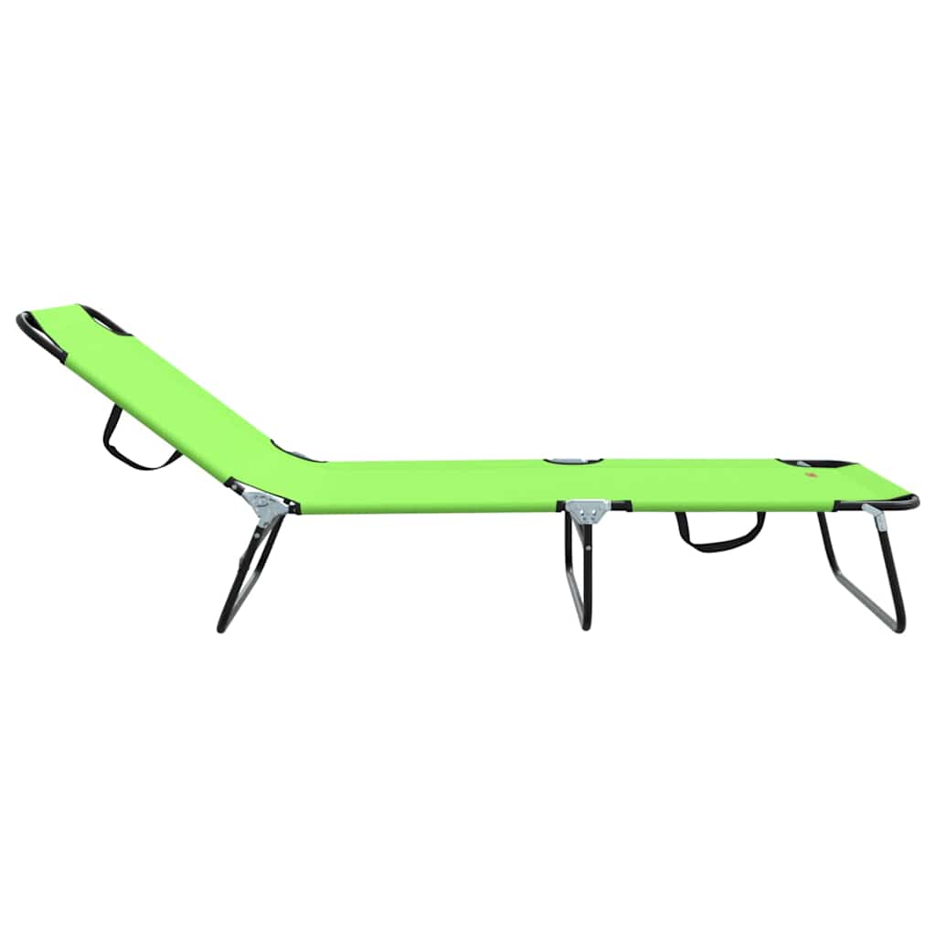 Sklopiva ležaljka za sunčanje 2 pcs Zelena 188 x 57 x 86,5 cm