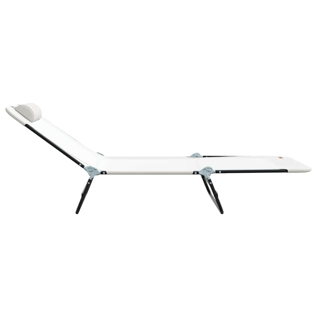 Sklopiva ležaljka za sunčanje Krema 182 x 55 x 85,5 cm