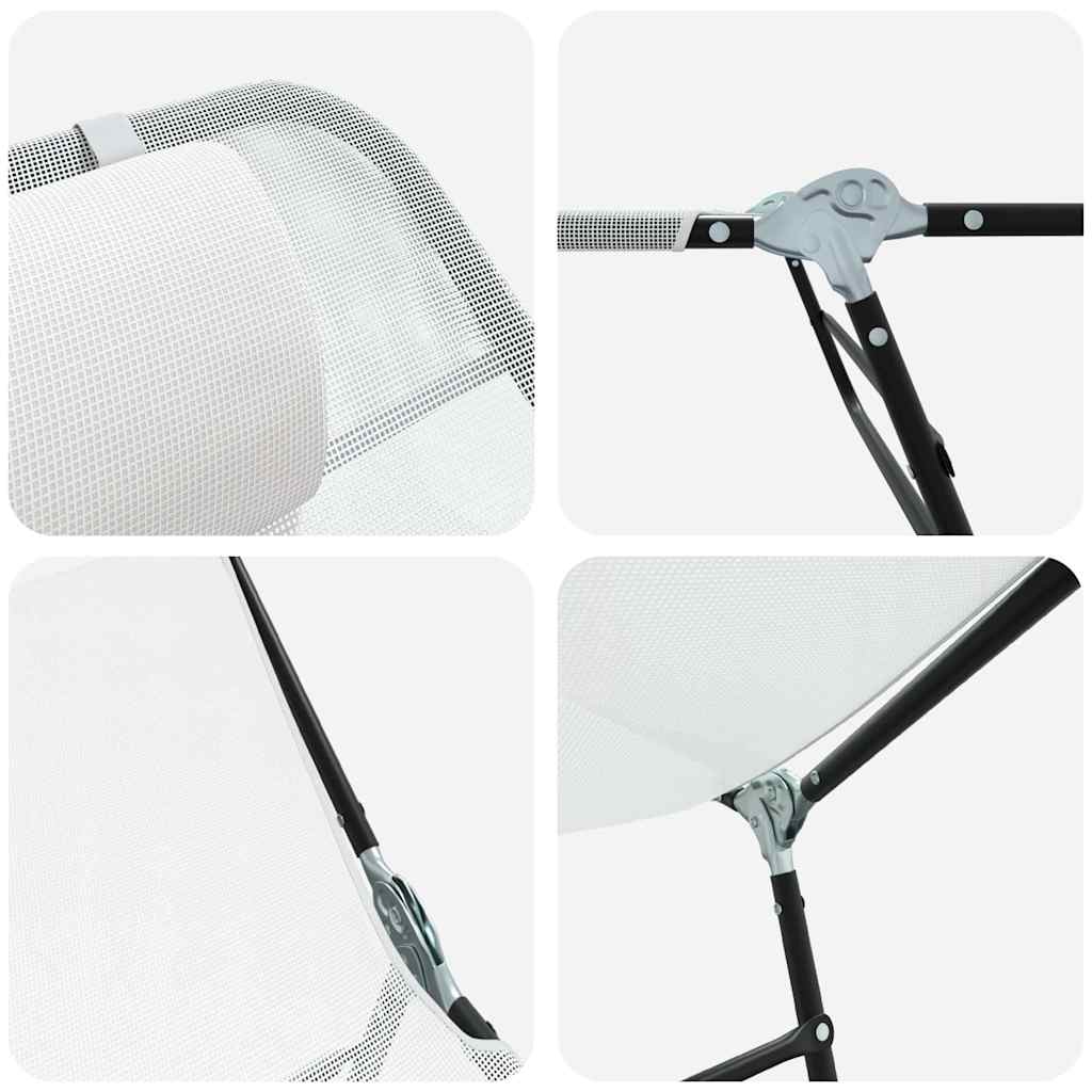 Sklopiva ležaljka za sunčanje 2 pcs Krema 182 x 55 x 85,5 cm