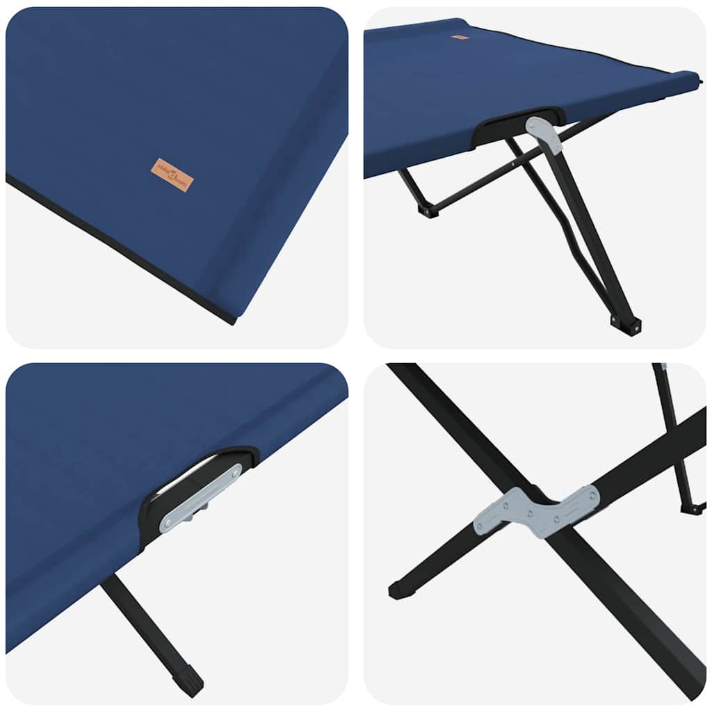 Sklopivi kamperski krevet Plava 206 x 76 x 74 cm Oxford i čelik
