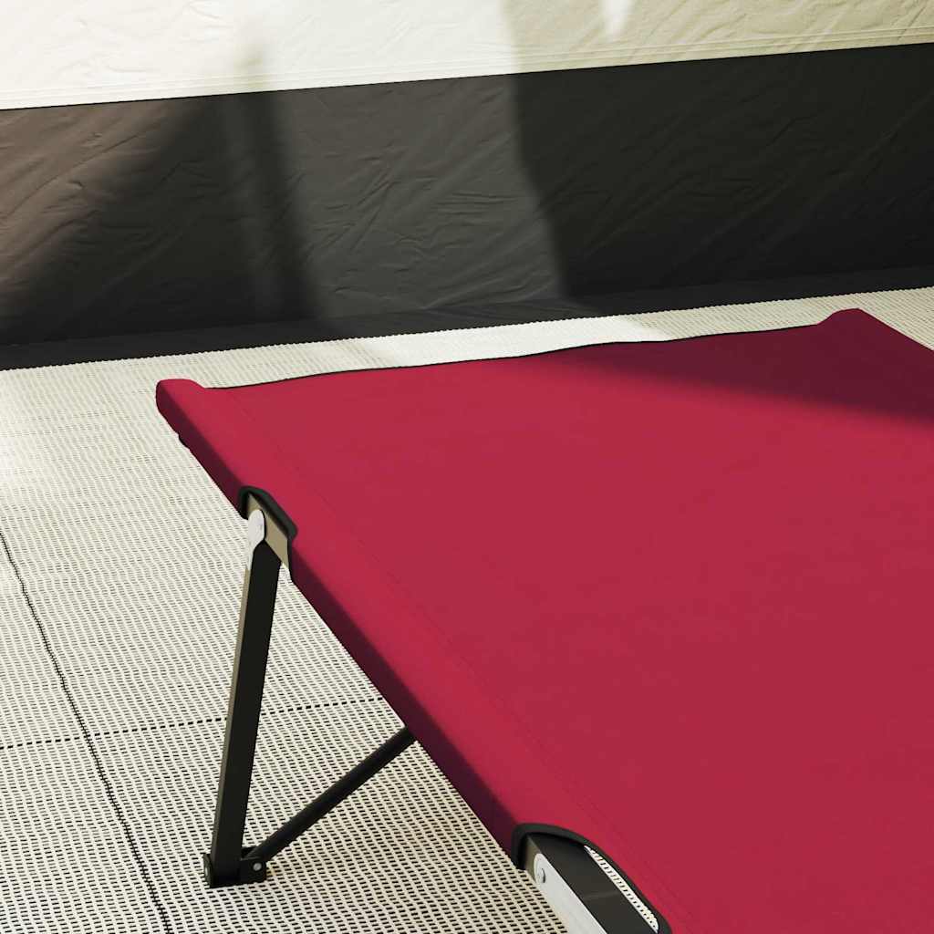 Sklopivi kamperski krevet Crvena 206 x 76 x 74 cm