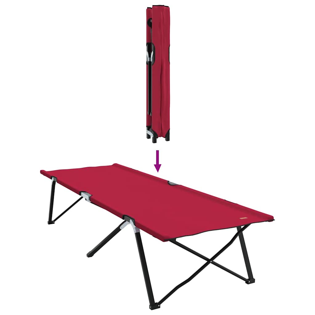 Sklopivi kamperski krevet Crvena 206 x 76 x 74 cm