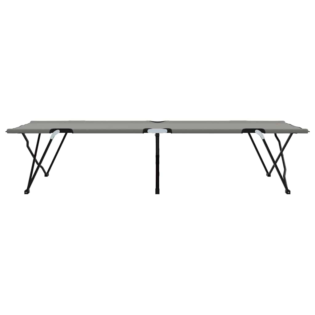 Sklopivi kamperski krevet Siva 206 x 76 x 74 cm Oxford i čelik