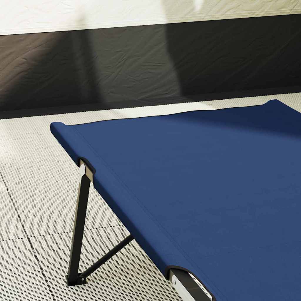 Sklopivi kamperski krevet 2 pcs Plava 206 x 76 x 74 cm