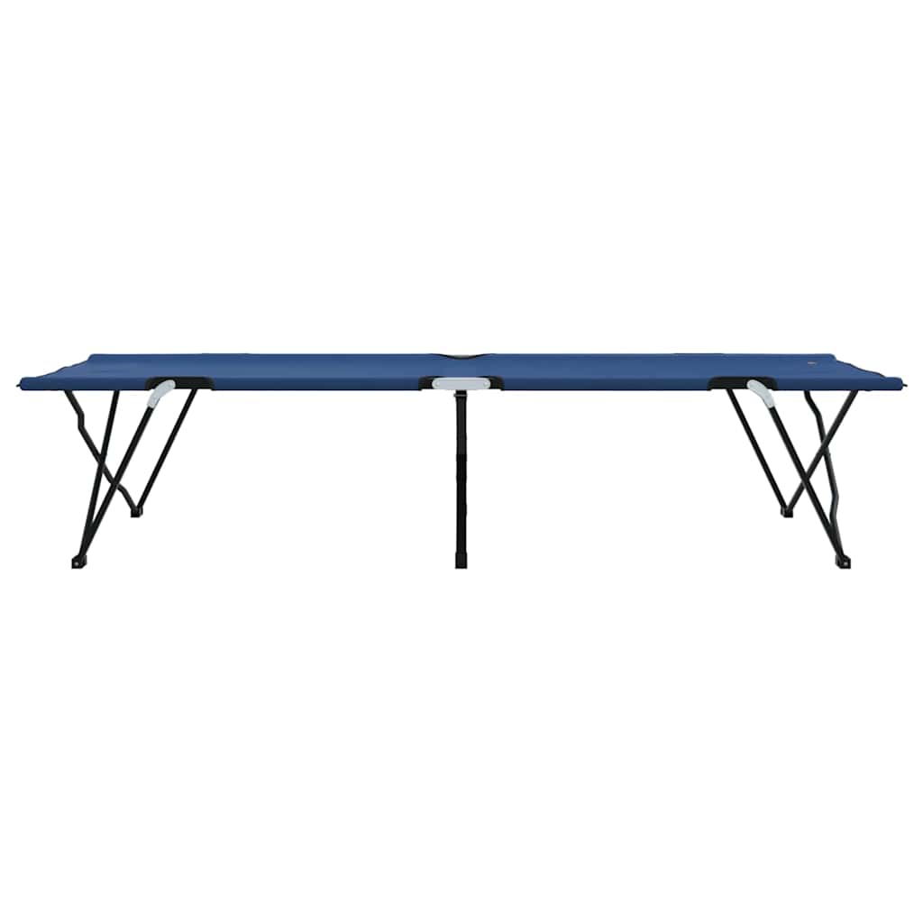 Sklopivi kamperski krevet 2 pcs Plava 206 x 76 x 74 cm