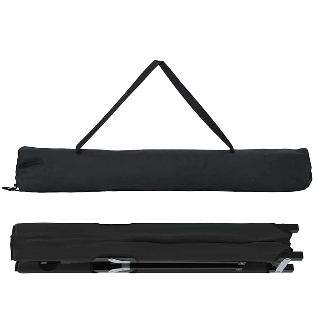 Sklopivi kamperski krevet 2 pcs Crna 206 x 76 x 74 cm
