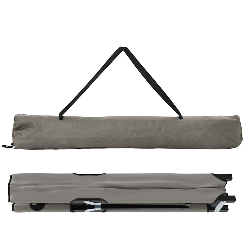 Sklopivi kamperski krevet 2 pcs Siva 206 x 76 x 74 cm