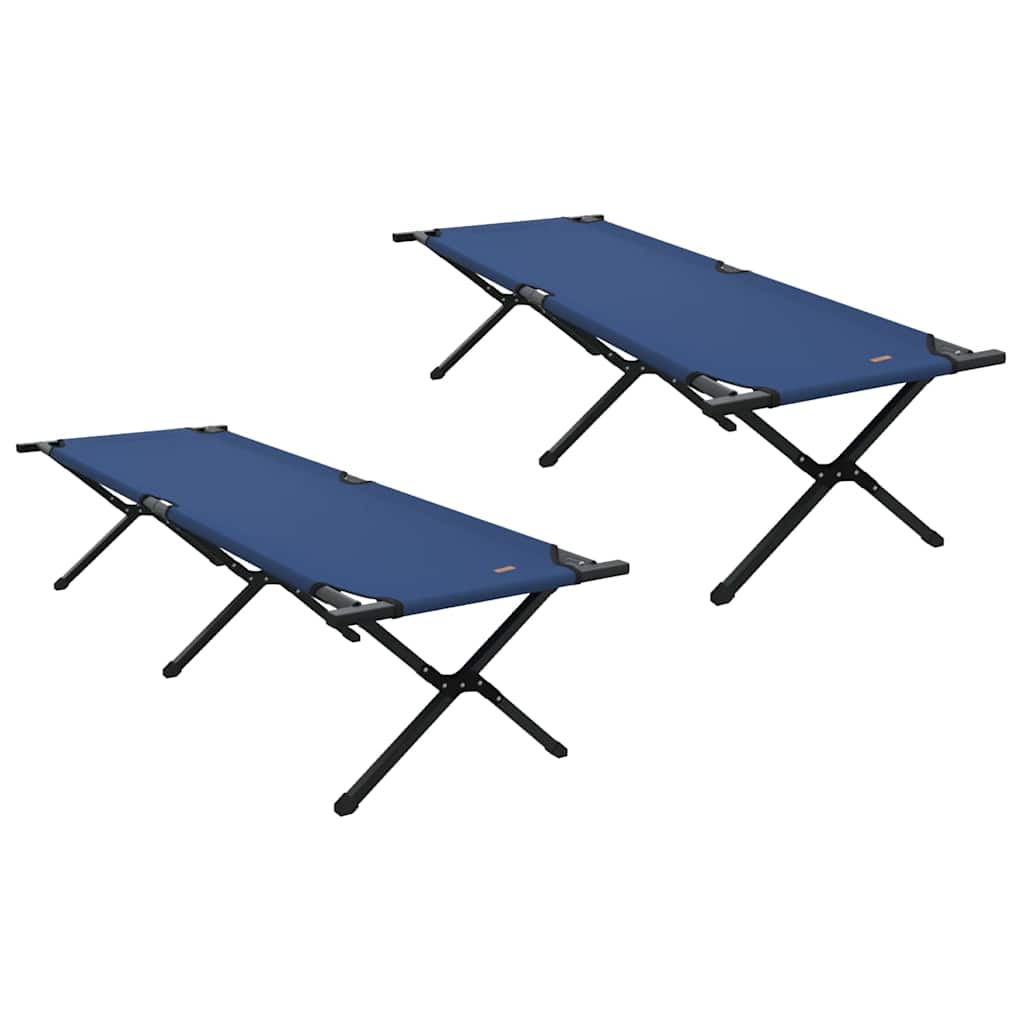 Sklopivi kamperski krevet 2 pcs Plava 193 x 69 x 45 cm