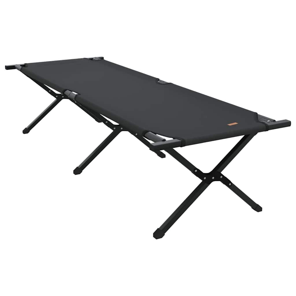 Sklopivi kamperski krevet 2 pcs Crna 193 x 69 x 45 cm